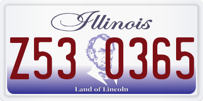 IL license plate Z530365