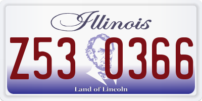 IL license plate Z530366