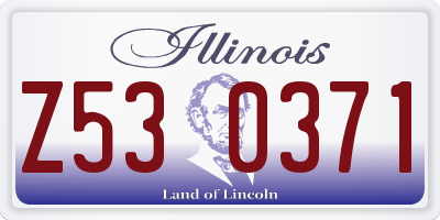 IL license plate Z530371