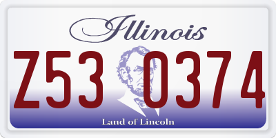 IL license plate Z530374