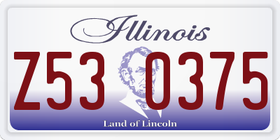 IL license plate Z530375