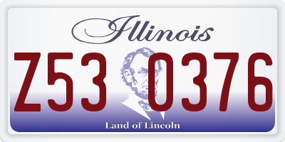IL license plate Z530376