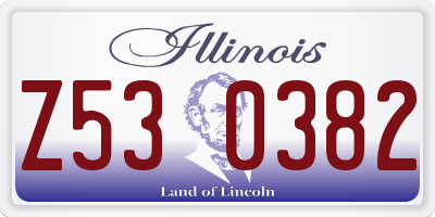 IL license plate Z530382