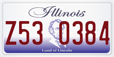 IL license plate Z530384