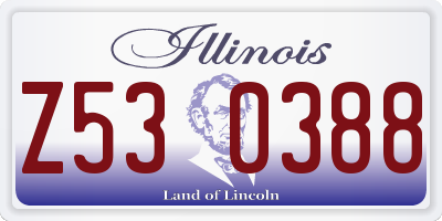 IL license plate Z530388