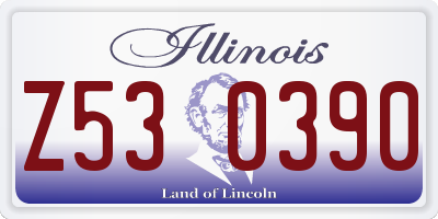 IL license plate Z530390