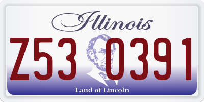 IL license plate Z530391