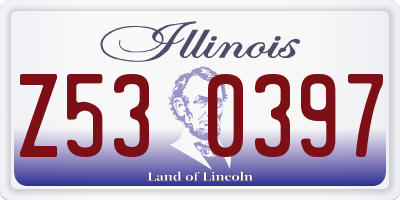 IL license plate Z530397