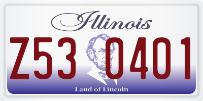 IL license plate Z530401
