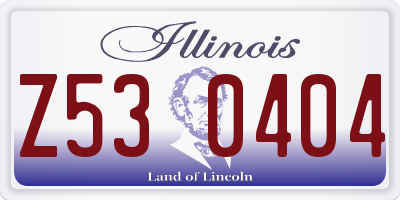 IL license plate Z530404