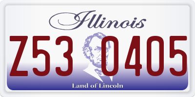 IL license plate Z530405