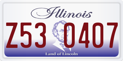 IL license plate Z530407