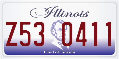IL license plate Z530411
