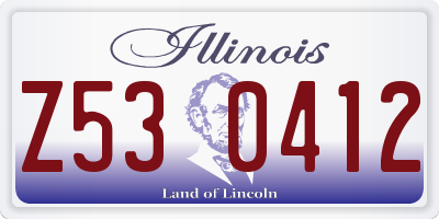 IL license plate Z530412