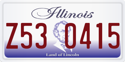 IL license plate Z530415