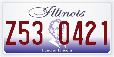 IL license plate Z530421