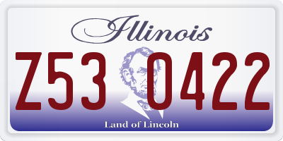 IL license plate Z530422