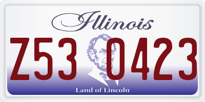 IL license plate Z530423