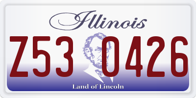 IL license plate Z530426