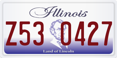 IL license plate Z530427