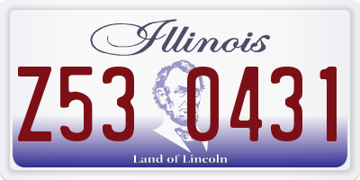 IL license plate Z530431