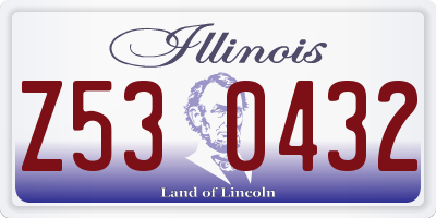 IL license plate Z530432