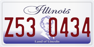 IL license plate Z530434