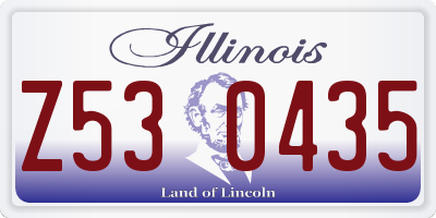 IL license plate Z530435
