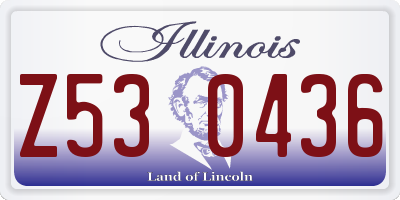 IL license plate Z530436