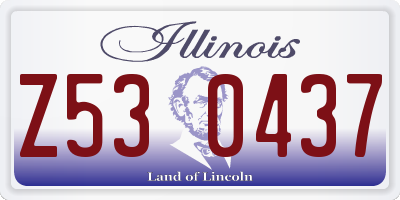 IL license plate Z530437