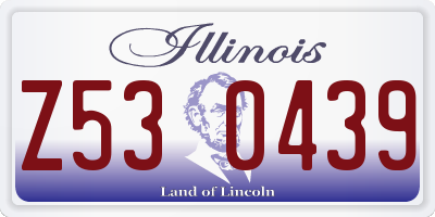 IL license plate Z530439