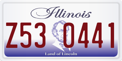 IL license plate Z530441