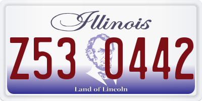 IL license plate Z530442