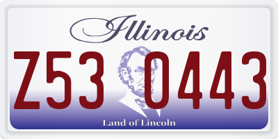 IL license plate Z530443