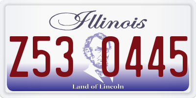 IL license plate Z530445