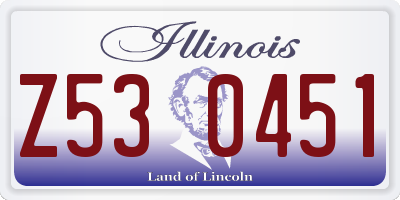 IL license plate Z530451