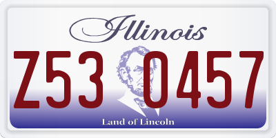 IL license plate Z530457