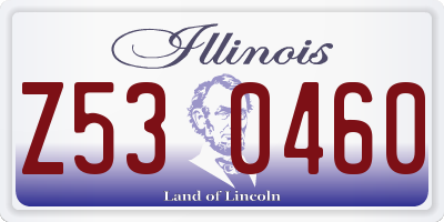 IL license plate Z530460