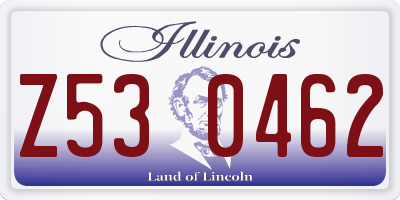IL license plate Z530462