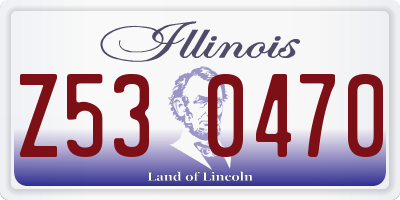 IL license plate Z530470