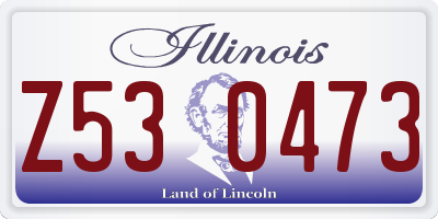 IL license plate Z530473