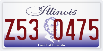 IL license plate Z530475