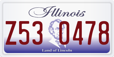 IL license plate Z530478