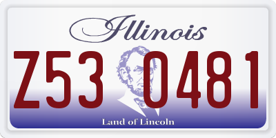 IL license plate Z530481
