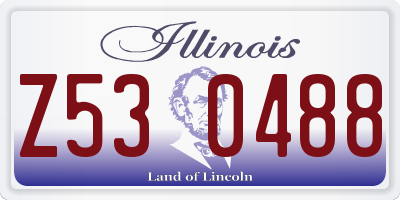 IL license plate Z530488