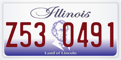 IL license plate Z530491