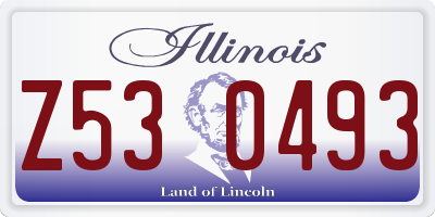 IL license plate Z530493