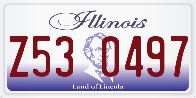 IL license plate Z530497
