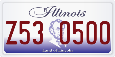 IL license plate Z530500