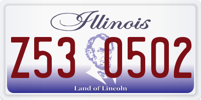IL license plate Z530502